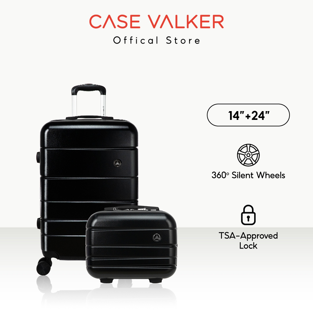 Case Valker Anna 2in1 PC+ABS Hard Case Luggage Set TSA Lock (24" + 14