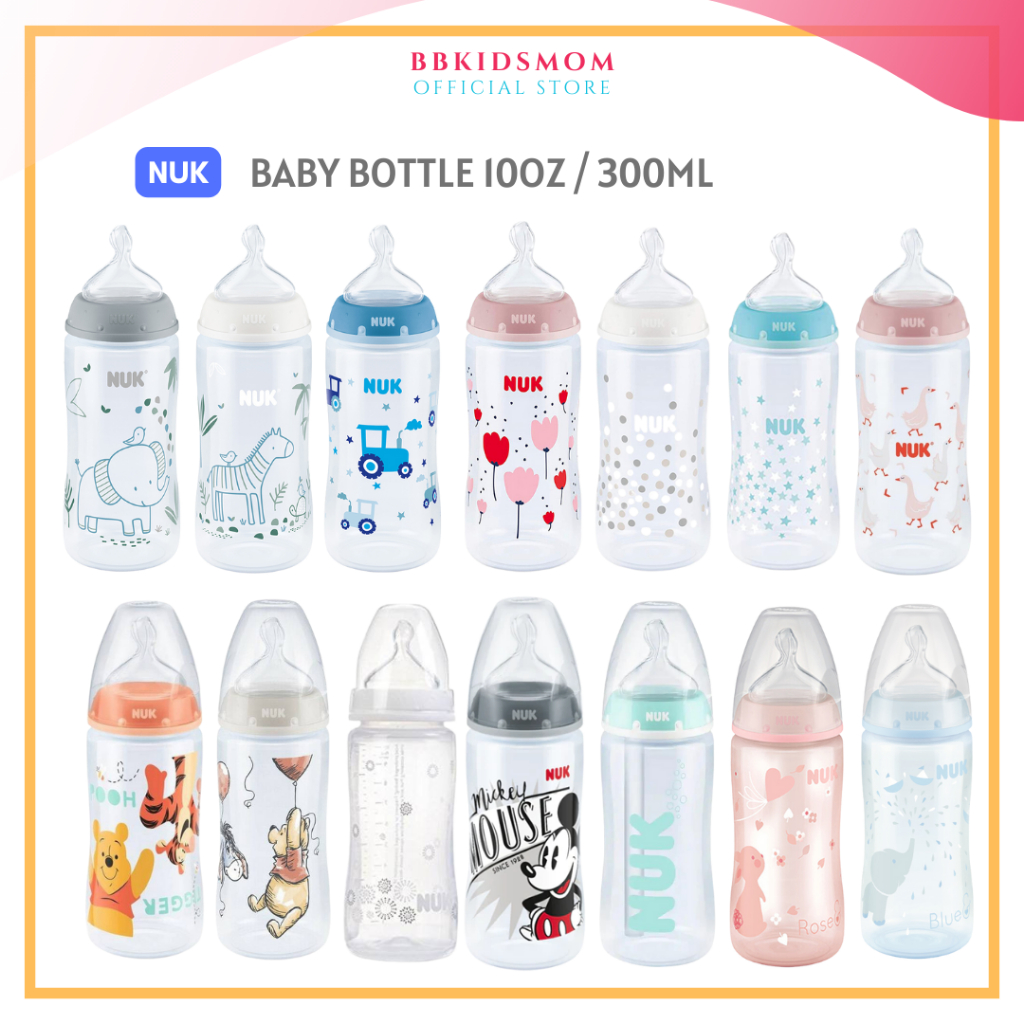 NUK Baby Bottle 10oz/300mL Botol Susu Bayi Baby Feeding Bottle | Shopee ...