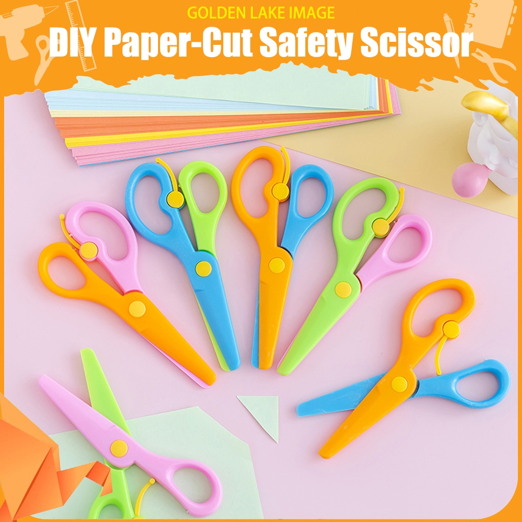 Plastic Safety Scissor Round-headed Student Kid Craft DIY | Stationery ...