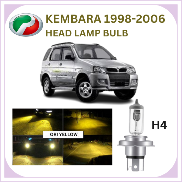 PERODUA KEMBARA 1998-2006 HEAD LAMP BULB H4 CAR HALOGEN LAMP LAMPU ...