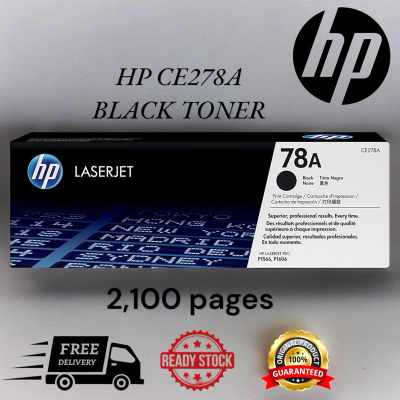 HP CE278A 278A 78A Black Original Laserjet Toner Cartridge | Shopee ...