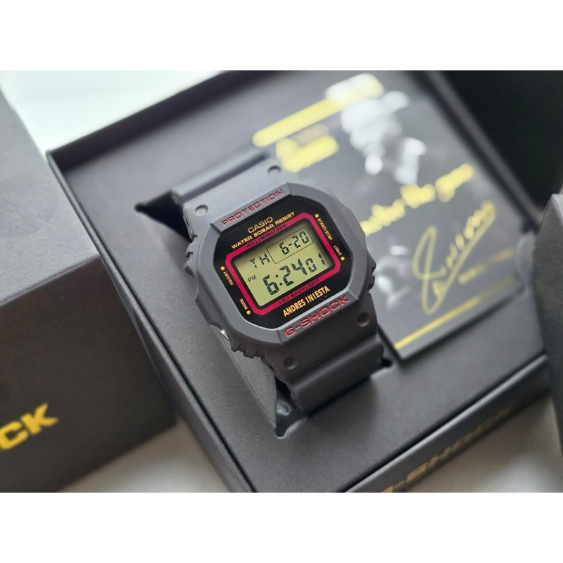 Casio G-Shock DW-5600AI-1DR Andrés Iniesta Signature Digital Dial Black