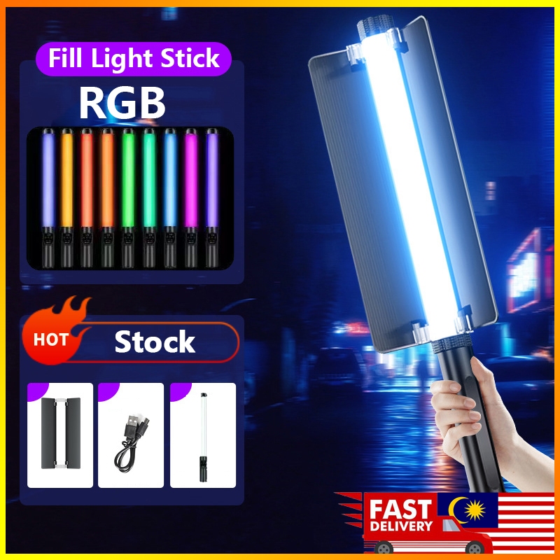 RGB Handheld LED Video Light Wand Stick Photography Light With Built-in ...