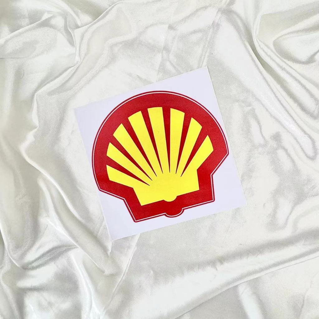 Sticker Shell Oil Motor Car Engine Oil Shell Waterproof HP Latex Print ...