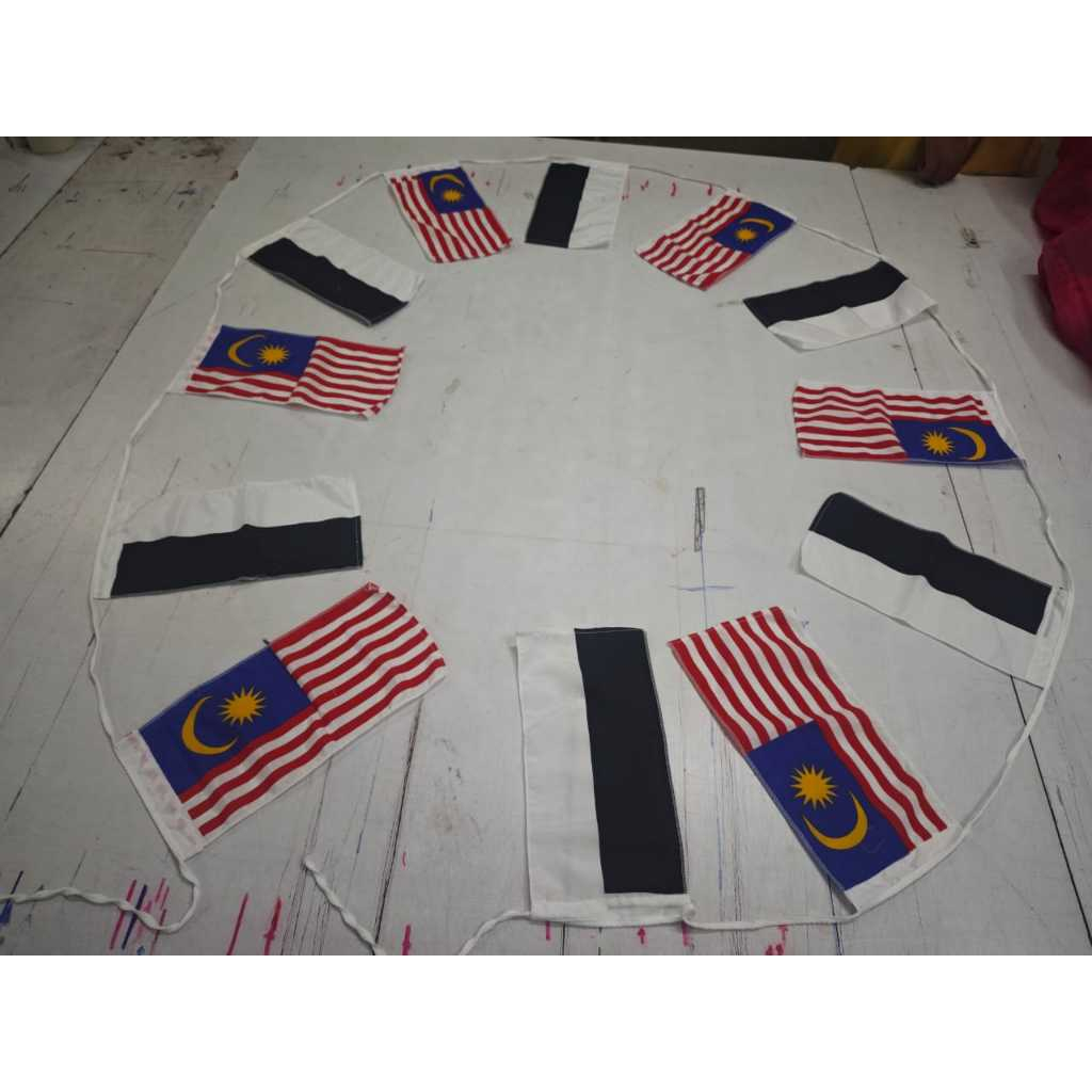 (Cotton) Flagline/Bunting Malaysia And Pahang Mix Malaysia Flag/Bendera ...