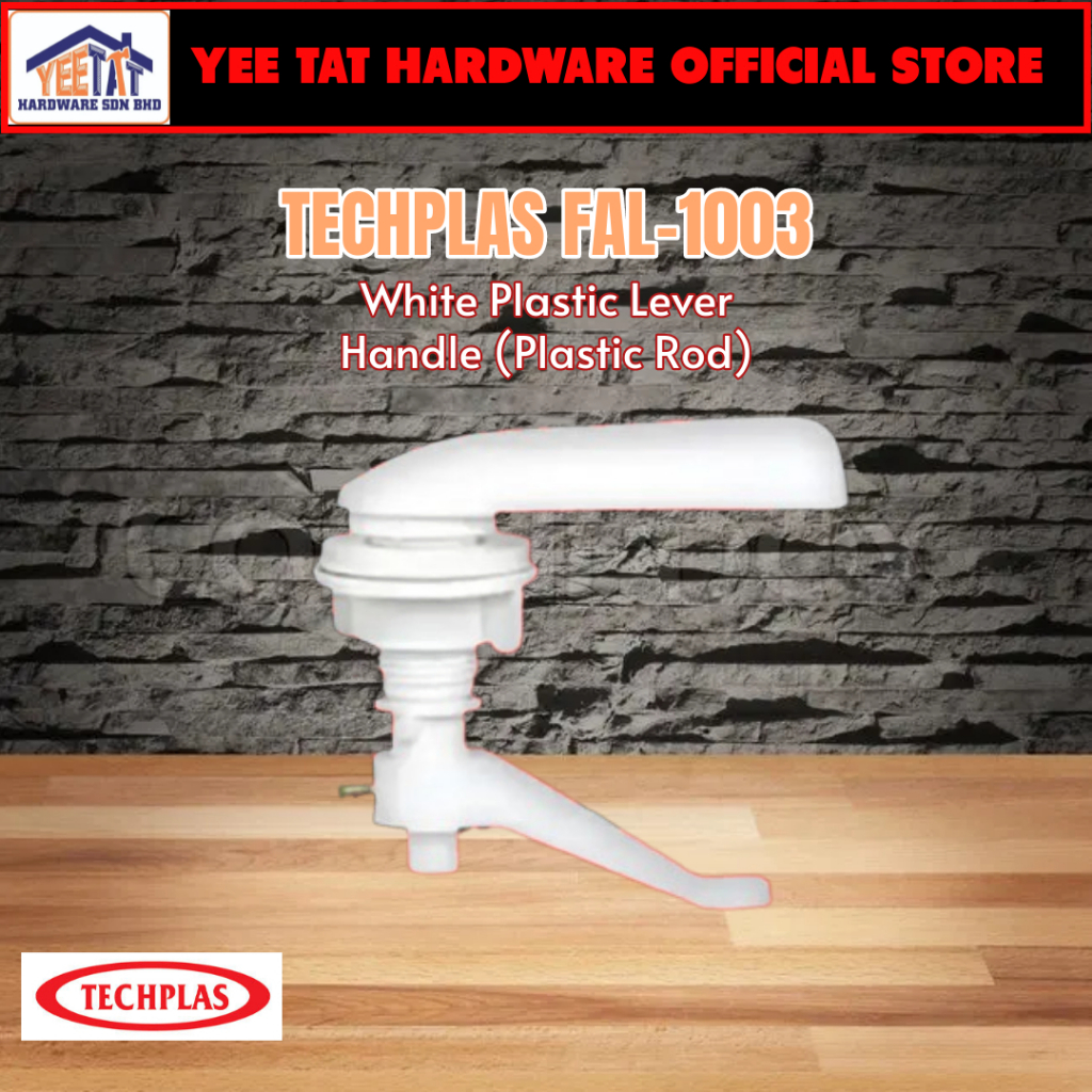 [ TECHPLAS ] FAL-1003 White Plastic Lever Handle (Plastic Rod) | Shopee ...