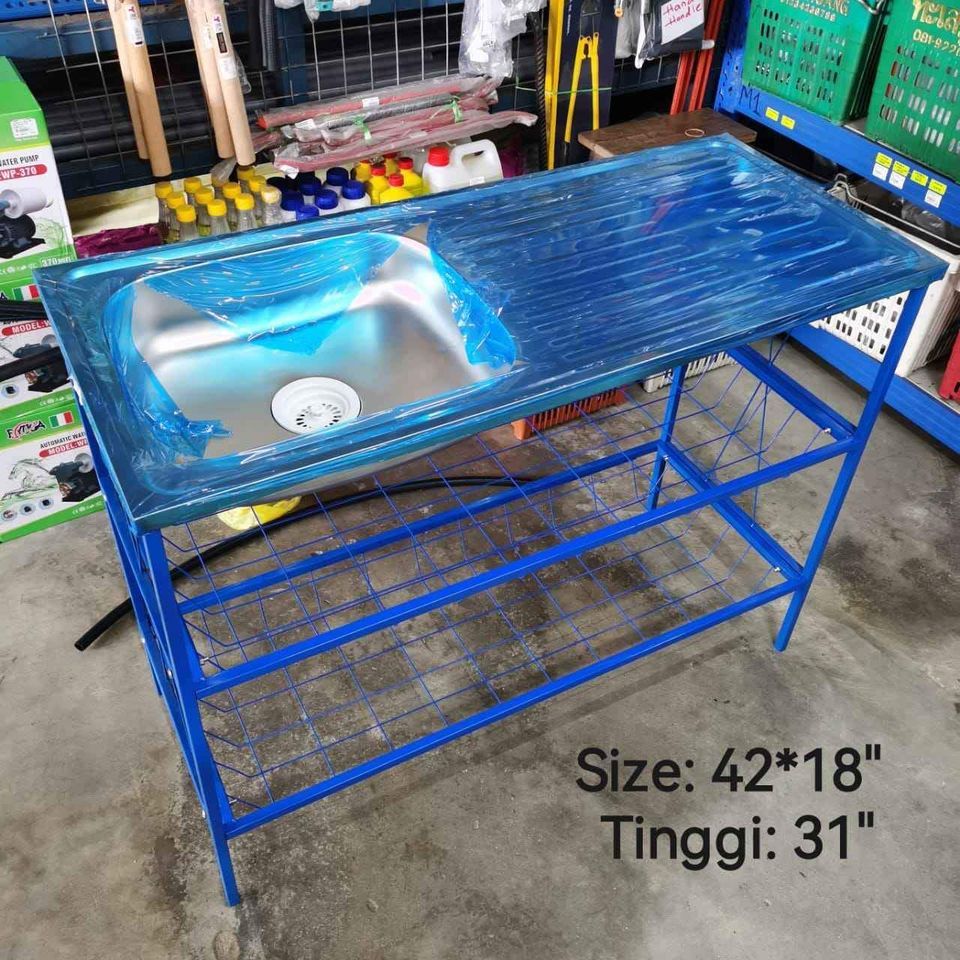 Sinki Dapur Stainless Steel Sink With Sink Stand Complete Set Sinki ...