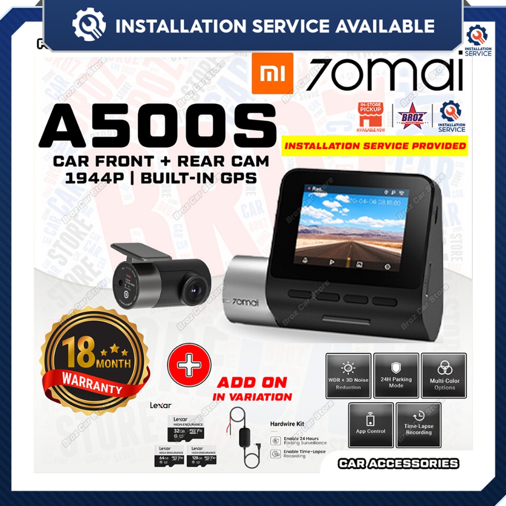 70mai A500s Installation For Original 70mai A500S Dash Cam Dash