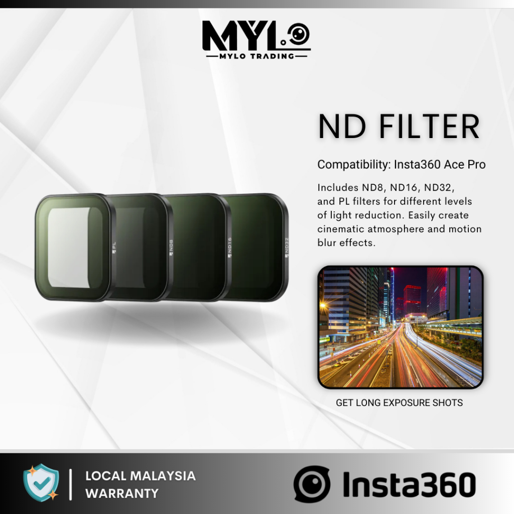 ND Filter Set Für Insta360 X5 Action-Kamera - ND16, ND32, ND64 - Für Längere Belichtung & Filmreife Effekte