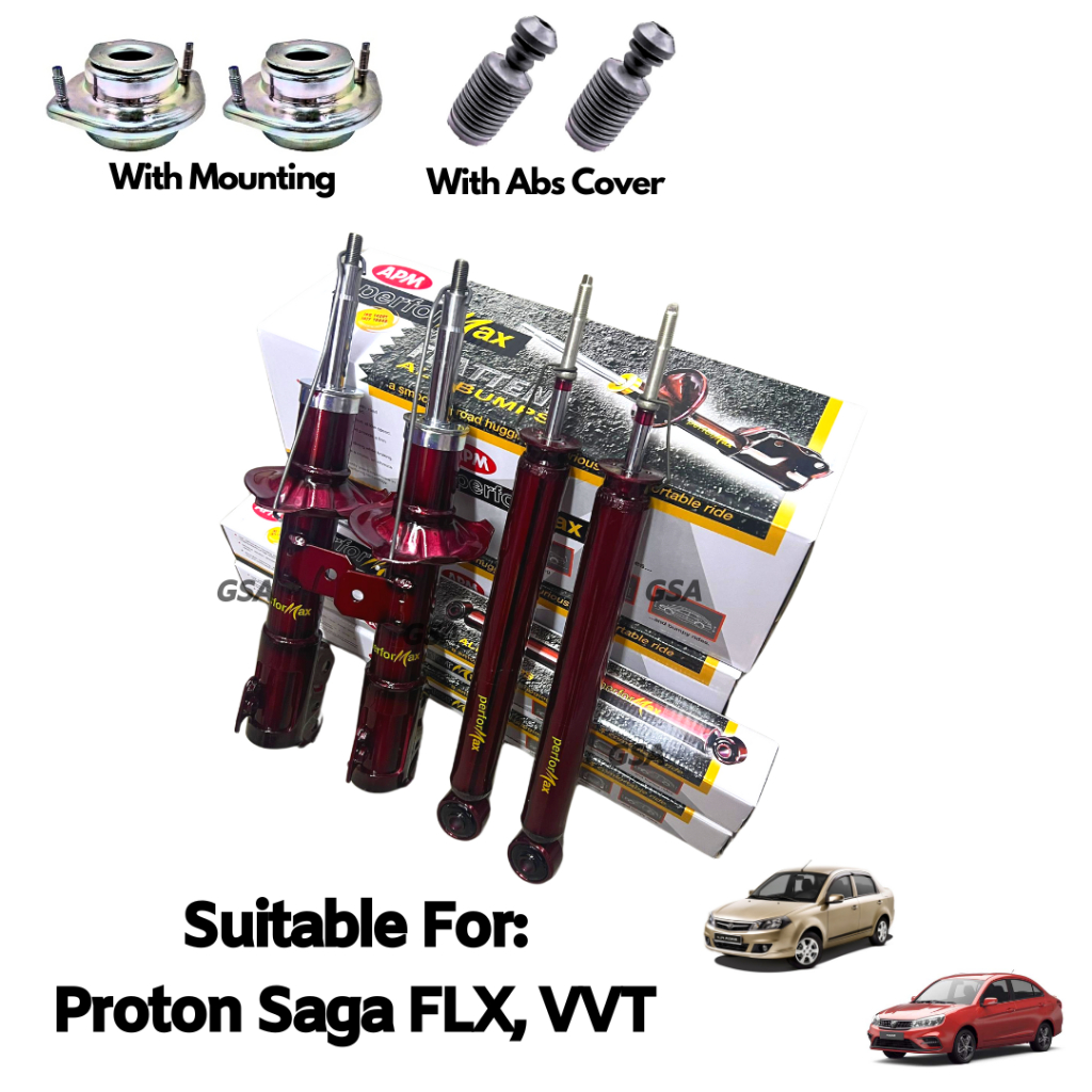 Proton Saga FLX & VVT Front & Rear Heavy Duty Sport Absorber Set (2 PCS ...