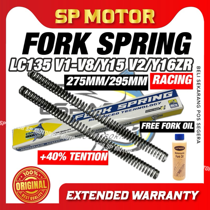 YAMAHA LC135 V1-V8 / Y15 V2 / Y15ZR V2 / Y16ZR RACING FORK SPRING SET ...