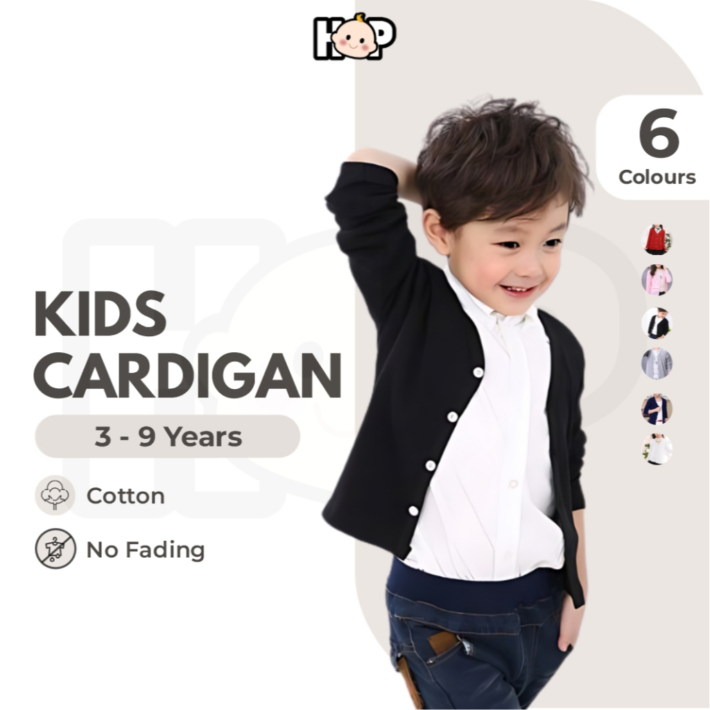 Kids Cardigan Cotton Long Sleeve Cute cardigan kids girl outwear cardigan budak perempuan sweater cardigan baby girl Shopee Malaysia