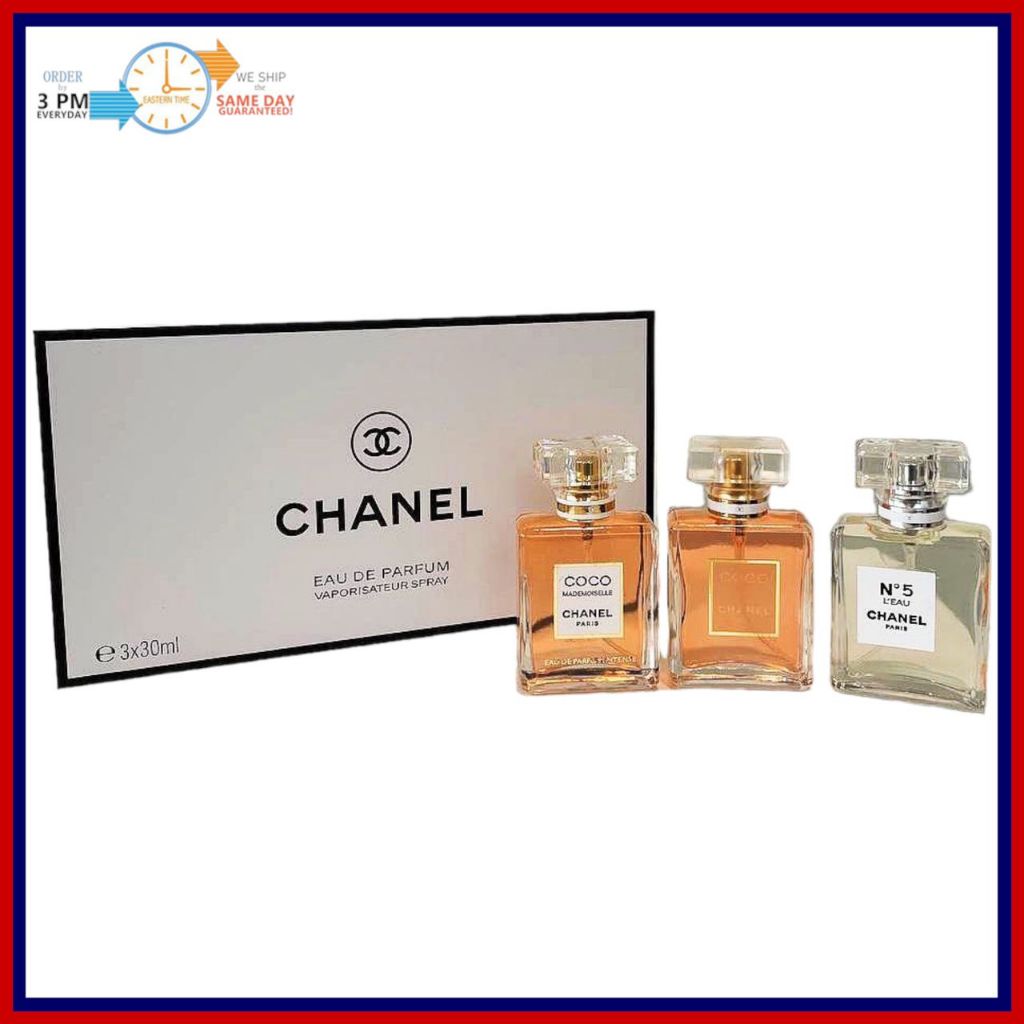 100% Solid Perfume Chanel Coco EDP 3in1 Gift Set 3x30ml (Coco Edt ...
