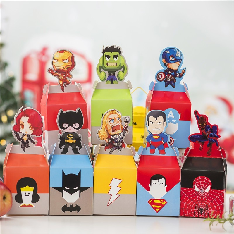 Marvel The Avengers Candy Box Cartoon Superhero Spiderman Batman Gift ...
