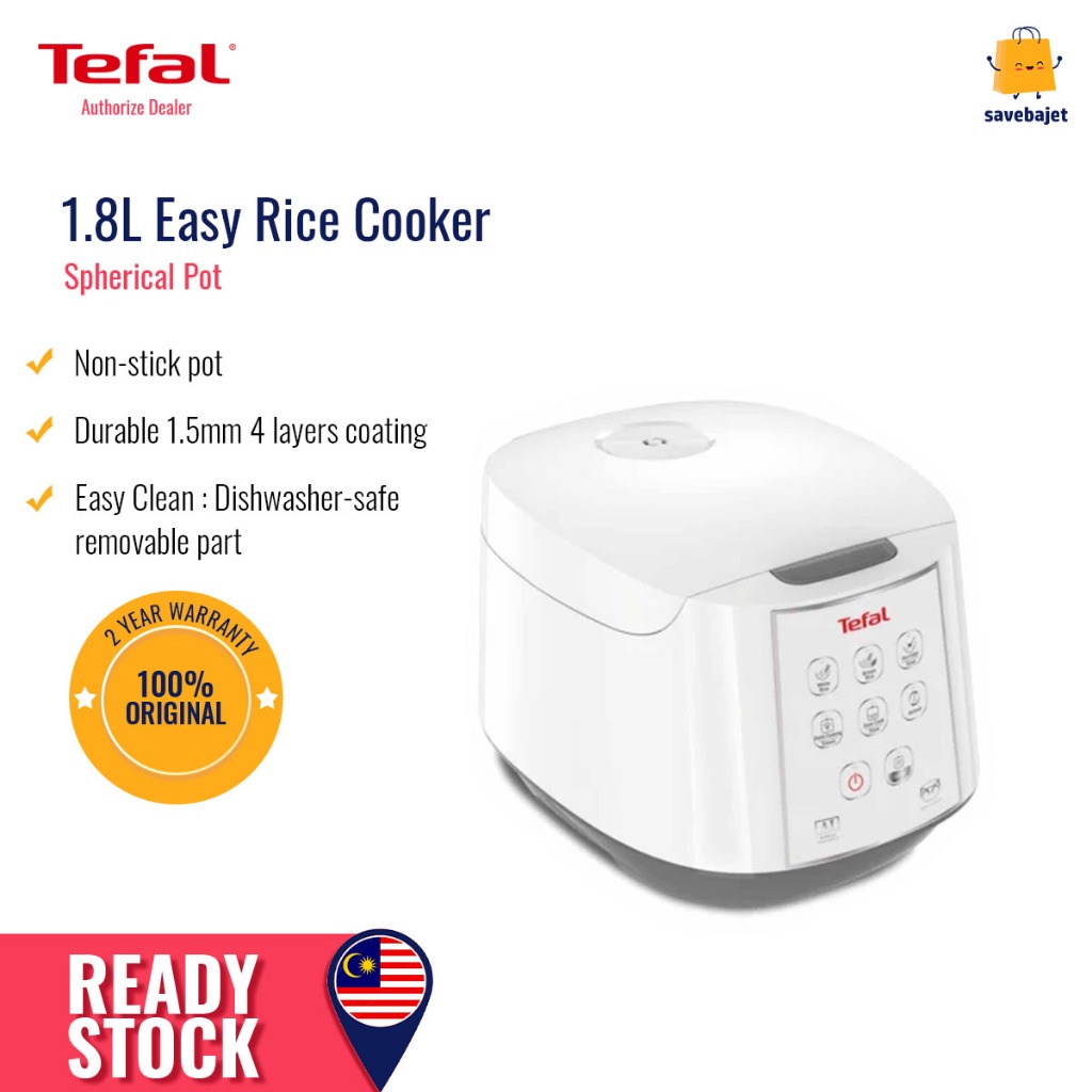 Tefal Periuk Nasi Sfera Easy Rice Spherical Pot Rice Cooker (1.8L ...