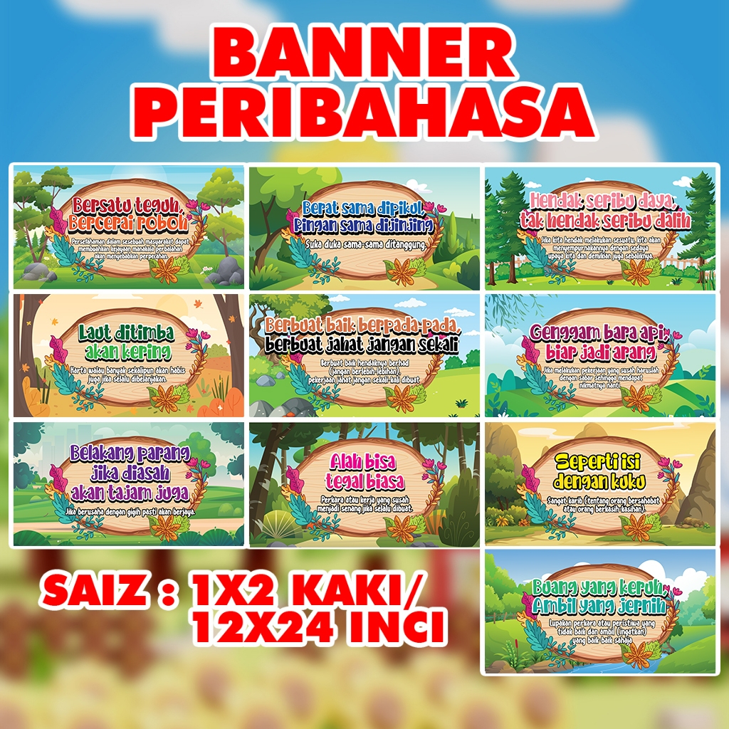 Poster Peribahasa Bahasa Melayu 1x2 Kaki/12x24 Inci | Shopee Malaysia