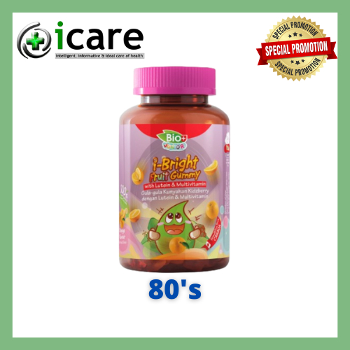 BIOPLUS JUNIOR I-BRIGHT FRUIT GUMMY 80'S ( EXP DATE : 01/2026 ...