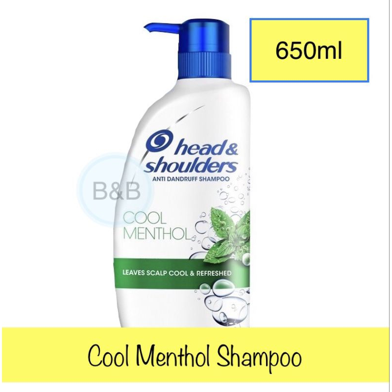 Head & Shoulder Anti-Dandruff Cool Menthol Shampoo 650ml | Shopee Malaysia