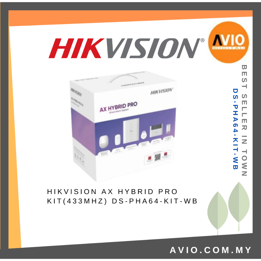Hikvision Wired Alarm Package Set AX Hybrid Pro Kit 433MHz Keypad ...