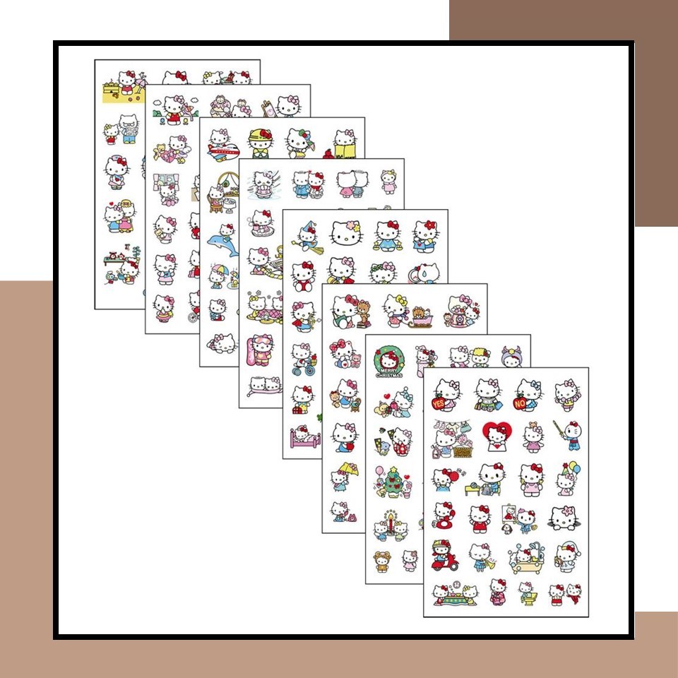 Hello Kitty Stickers Cute Cartoon Stickers | Shopee Malaysia
