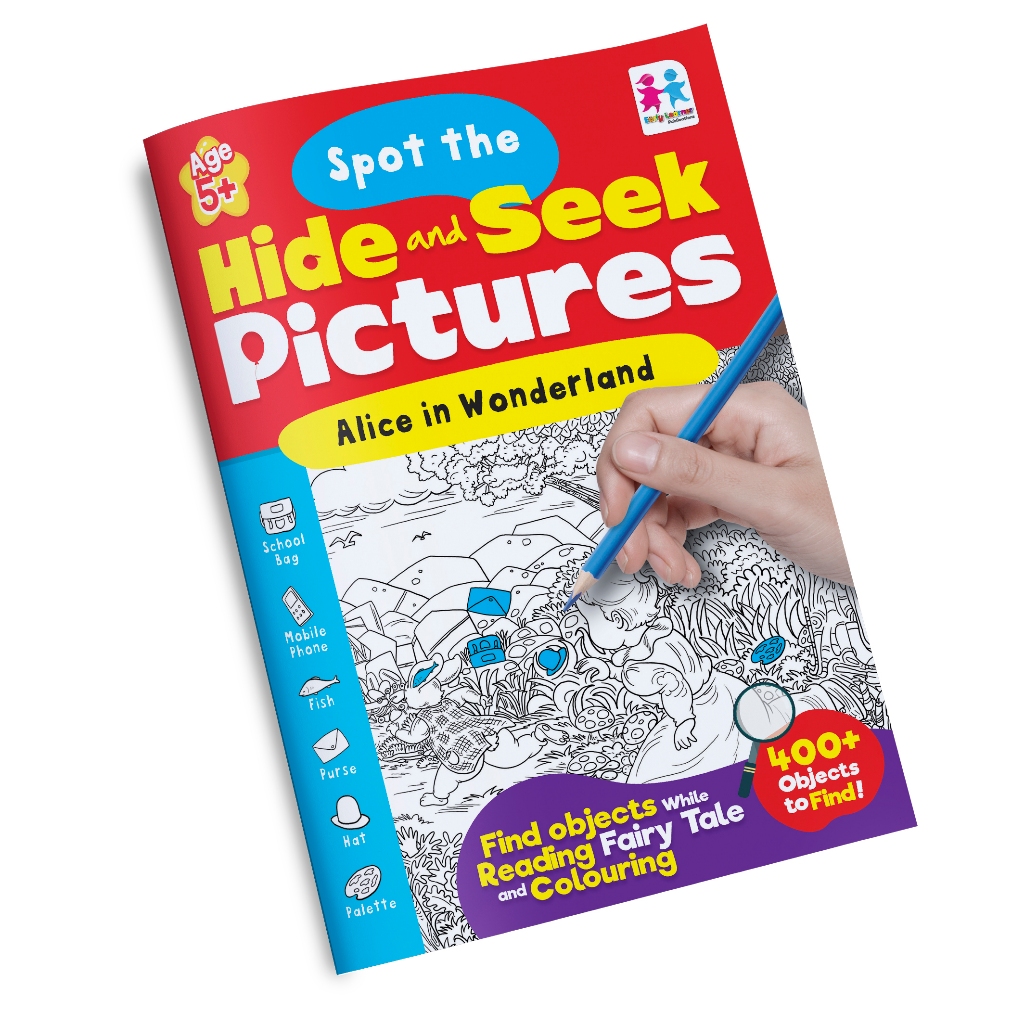 Hide and Seek-Alice in Wonderland- Hidden Pictures - Colouring Book ...