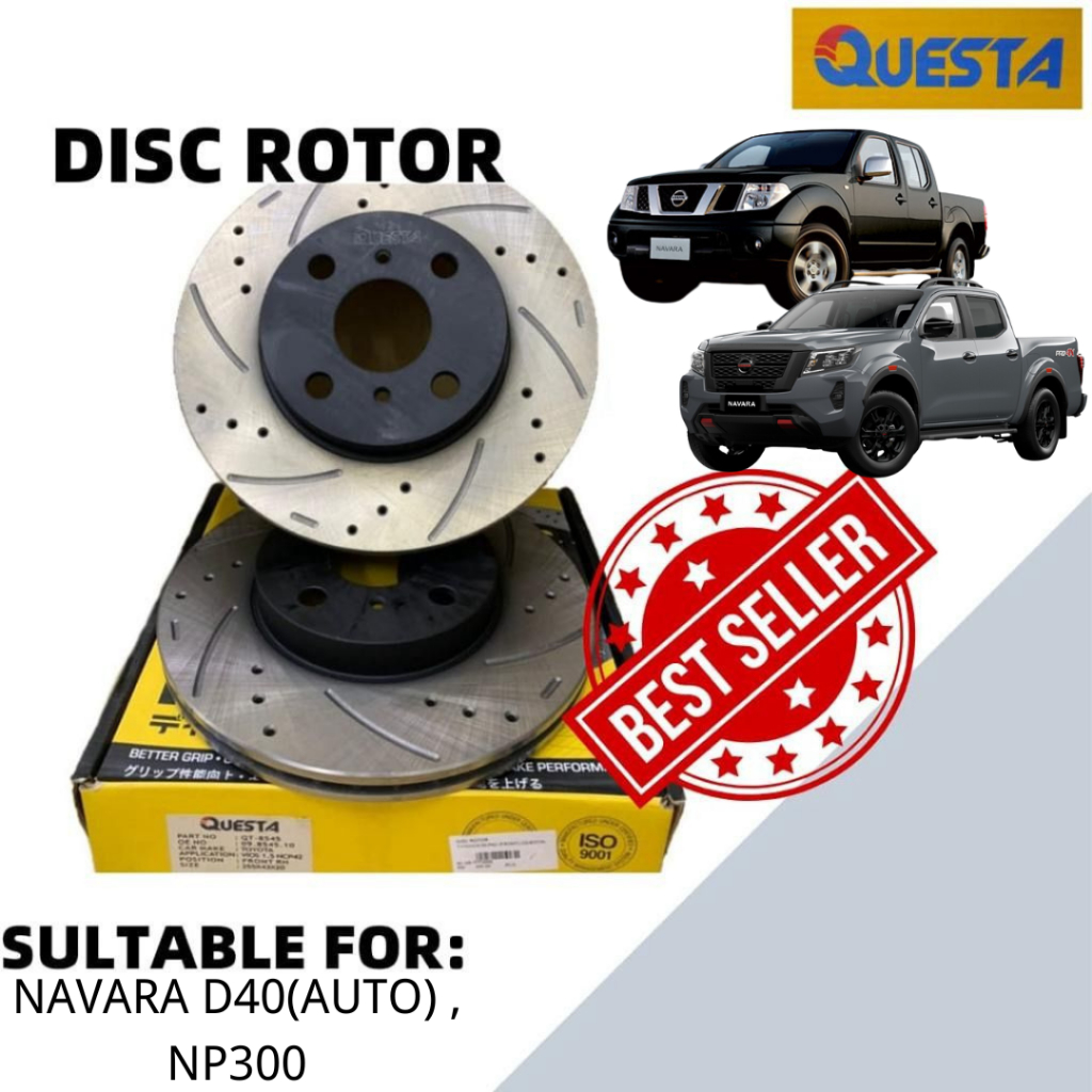 Nissan Navara D40 (AUTO) (6SPEED) , NP300 Front Disc Rotor Set (2pcs ...