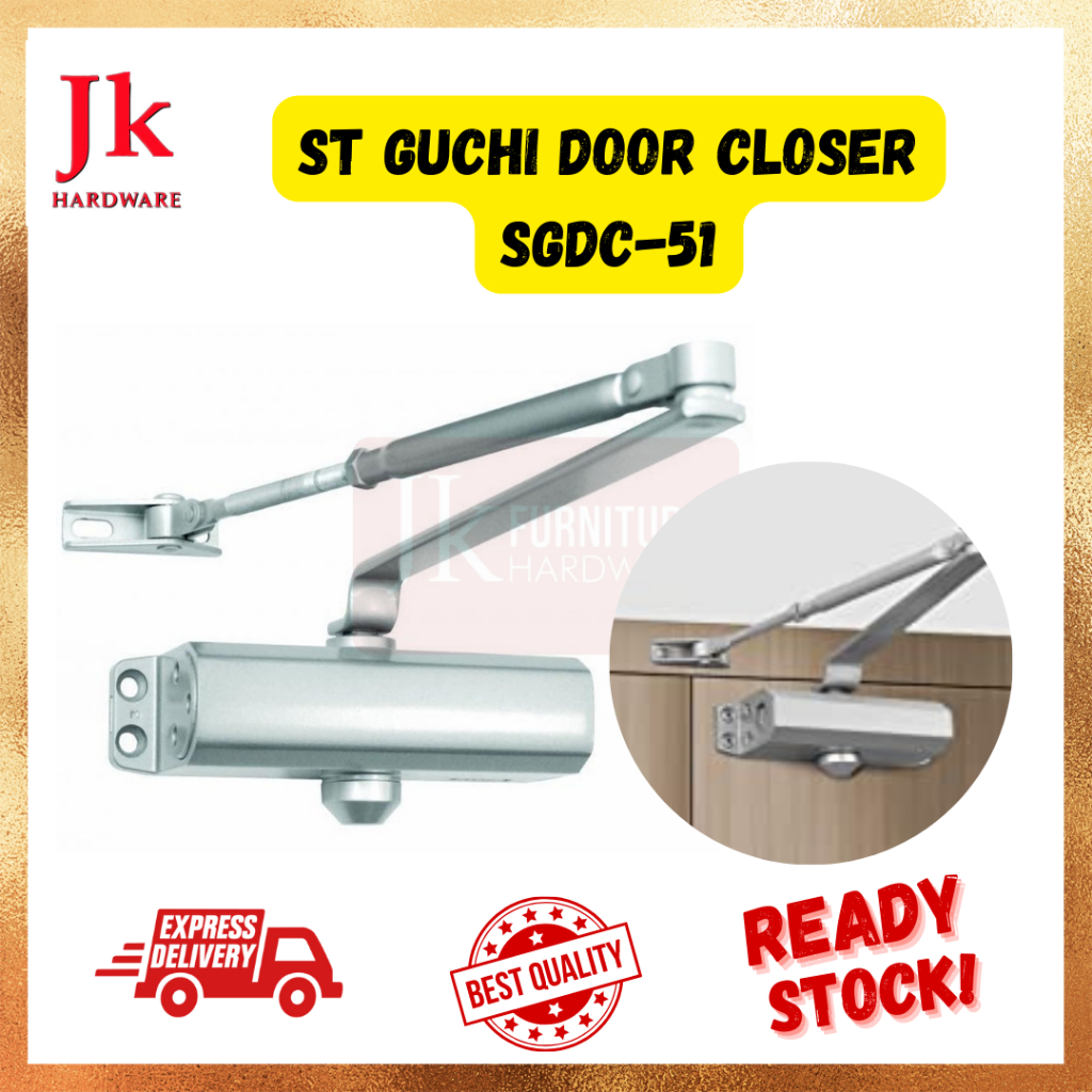 St Guchi Door Closer 2 Speed Adjustment Automatic Mount Door Closer ...