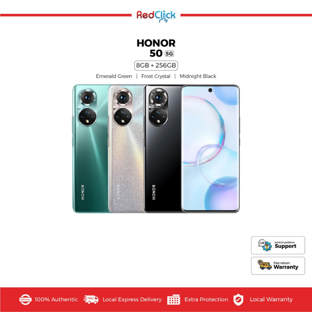 Honor 50 5G (8GB/256GB) Original Honor Malaysia Set | Shopee Malaysia