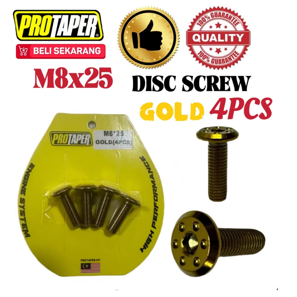 ORIGINAL PROTAPER LC135 Y125ZR Y15ZR EGOS FRONT DISC SCREW GOLD ...