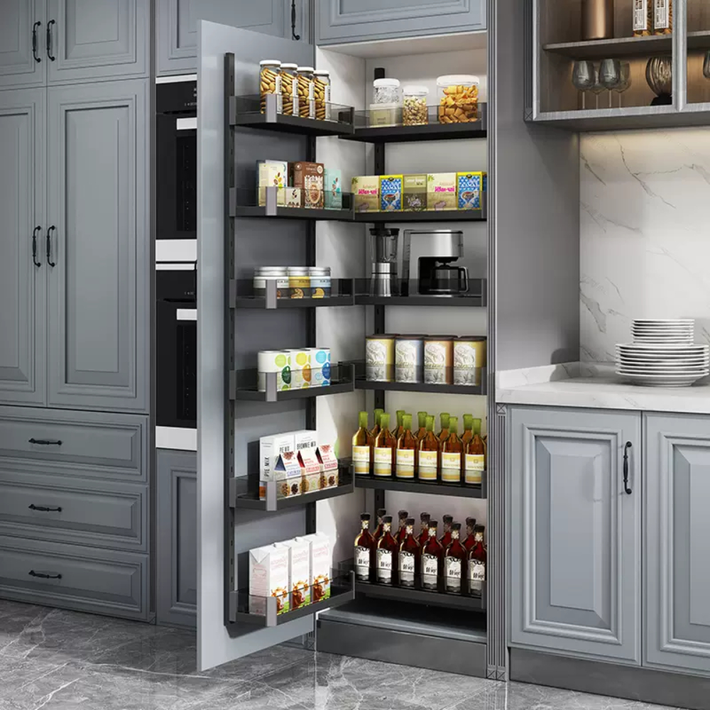 Tall Cabinet Pull-Out Basket for Kitchen Cabinets, Multi-Layer