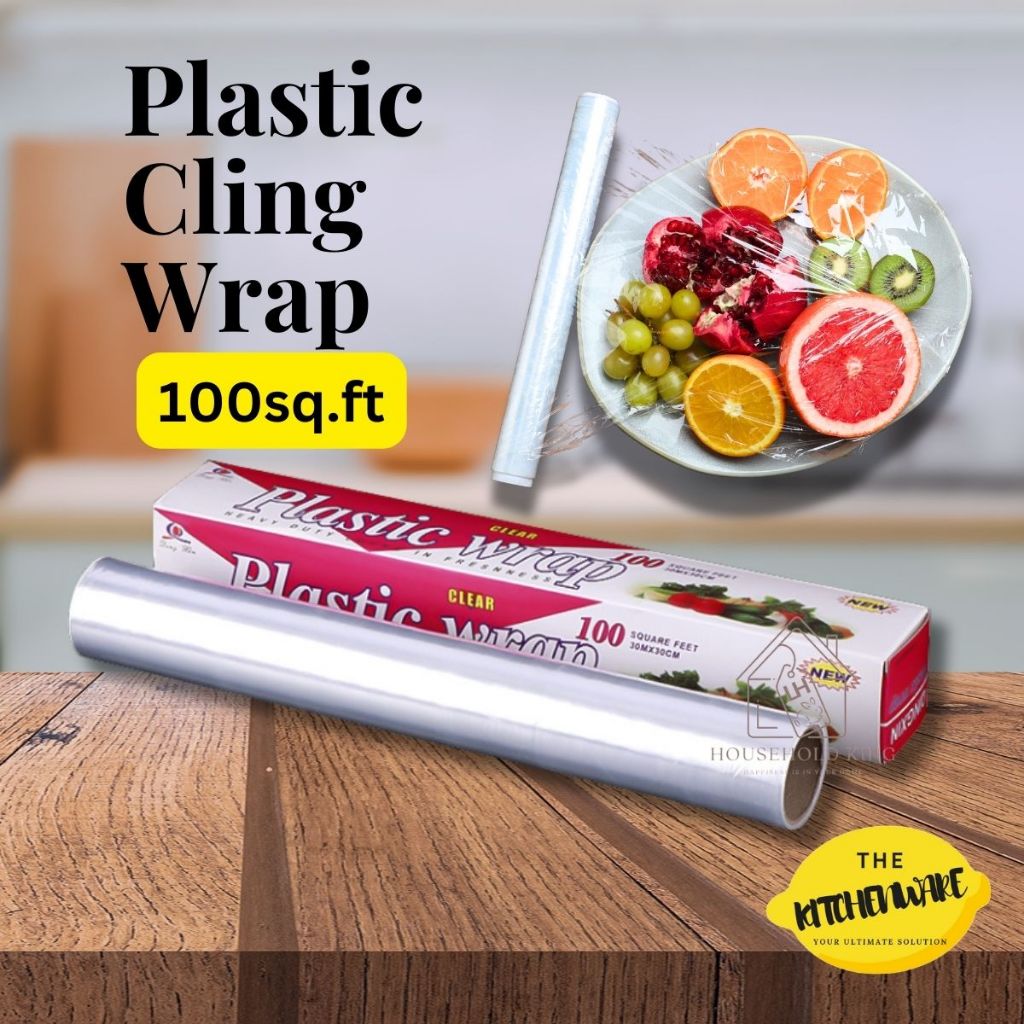 [30m*30.5cm] Multipurpose Cling Wrap/ Plastic Food Wrap 食品保鲜膜 | Shopee ...