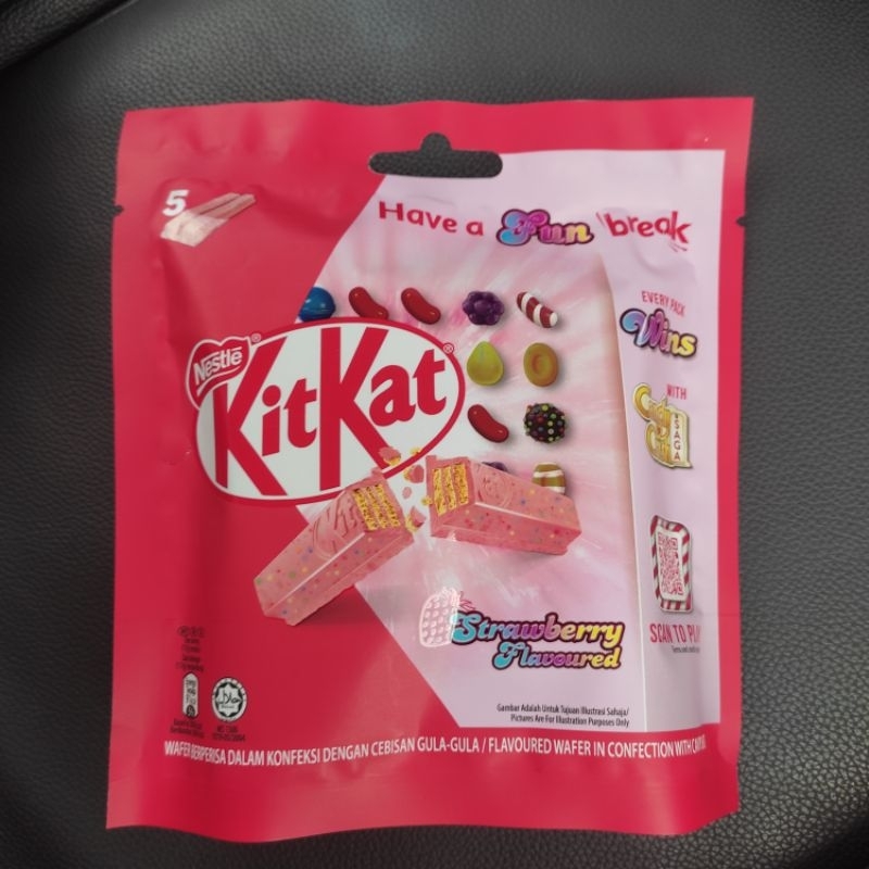 Nestle Kitkat Candy Crush Saga 5s 85g Strawberry Flavoured Wafer In Confection With Candy Bits 0816