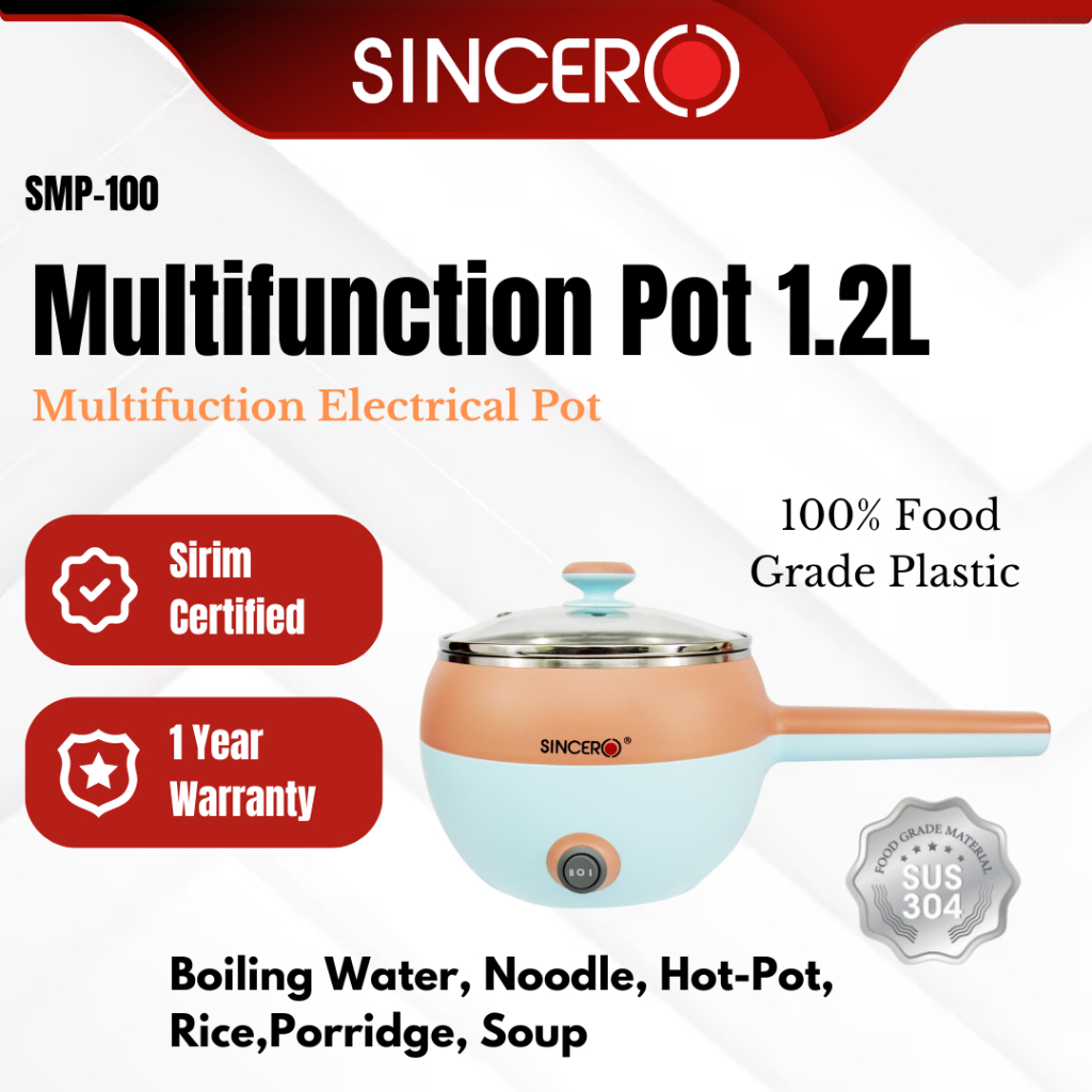 SINCERO 1.2L Multifunction Electrical Pot SMP-100 | Shopee Malaysia