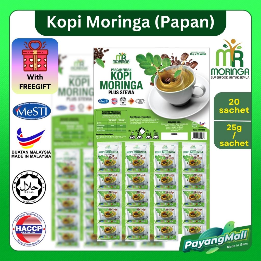 Kopi Moringa Campuran Stevia Coffee Daun Kelor untuk Diabetes & Kencing ...