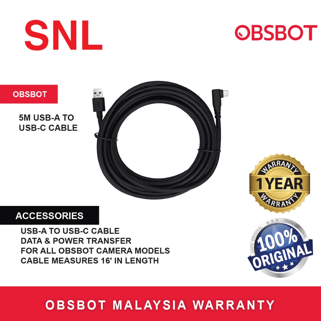 OBSBOT 5M USB-A to USB-C 3.0 Power Cable | Shopee Malaysia