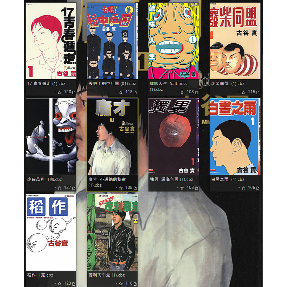 古谷实 作品 合集套装 10部 共47卷 (电子版 日漫) 17 青春遁走 去吧！稻中乒团 + 完全手册 庸才 废柴同盟 独男 白昼之雨 稻作 ...