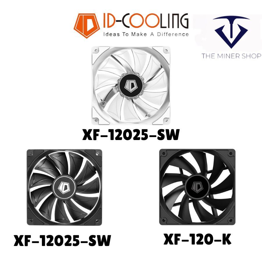 ID-COOLING XF-12025-SW & XF-12025-SD white version 12cm 4PIN LED ...
