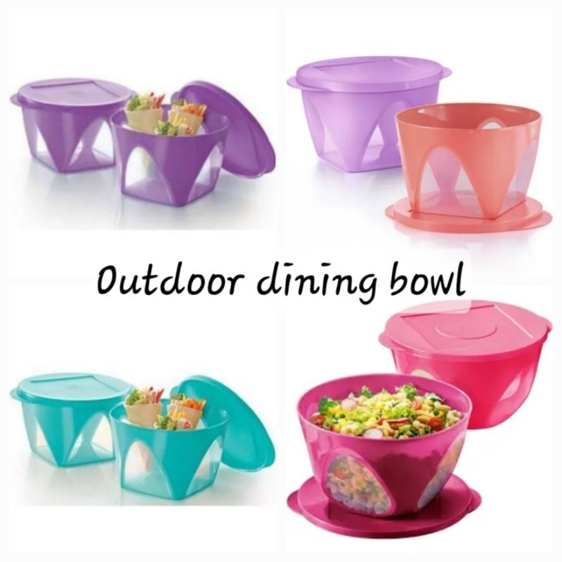 TUPPERWARE Outdoor Dining Bowl 1.5L / 4.3L (2 pcs) | Shopee Malaysia