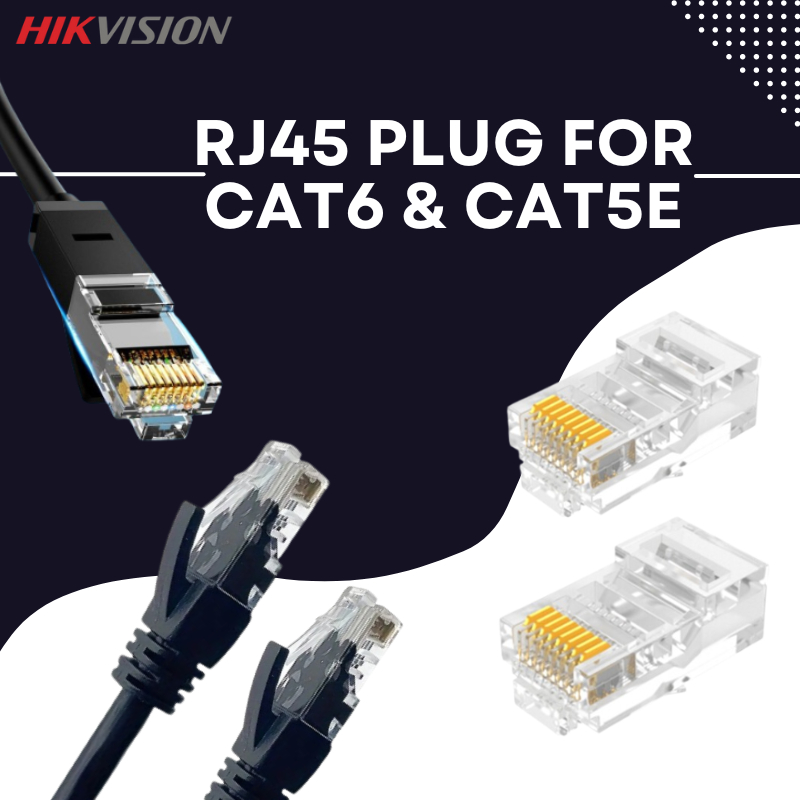 HIKVISION CCTV RJ45 Plug CAT 5E & CAT6 For IP Camera DS-1M01/DS-1M5EUA ...