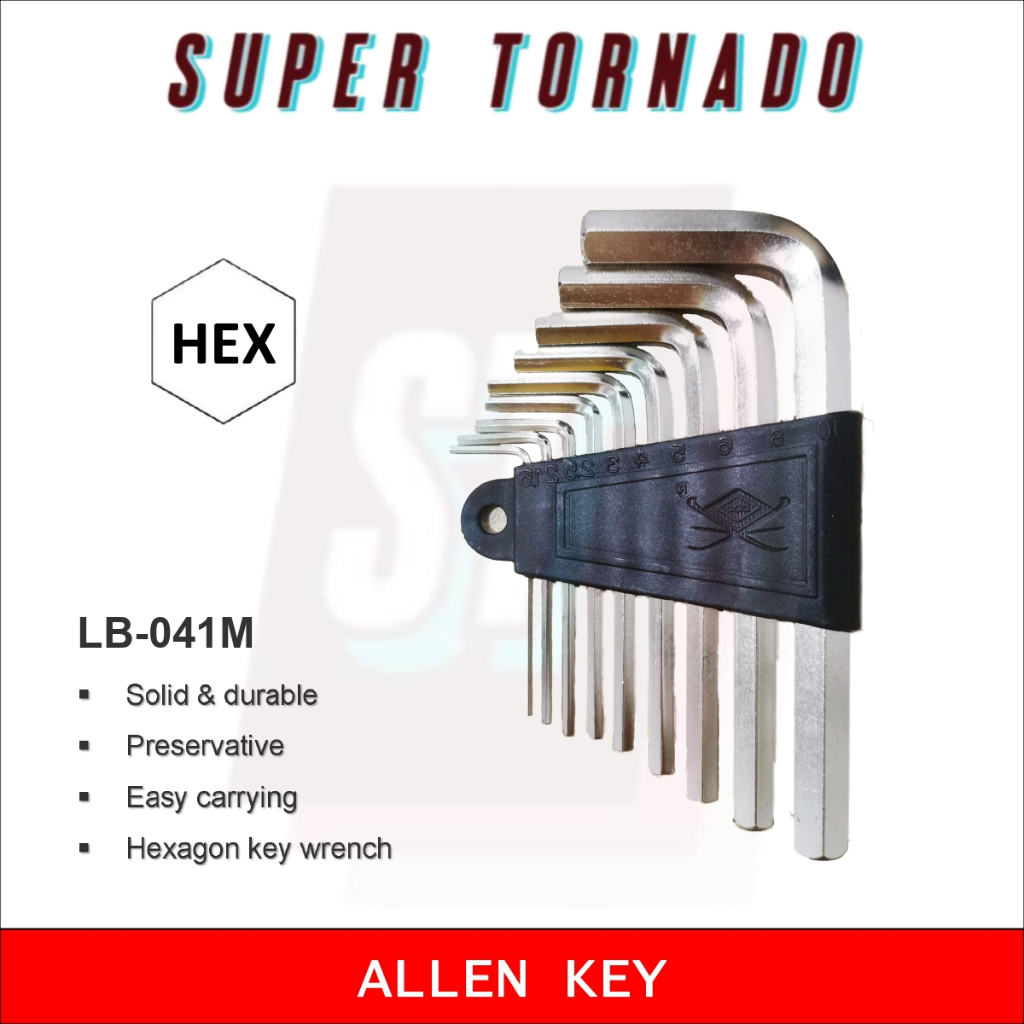 LB-041M 1.5mm-10mm 9pcs Hex Allen Key Hexagon Allen Wrench Set Allen ...