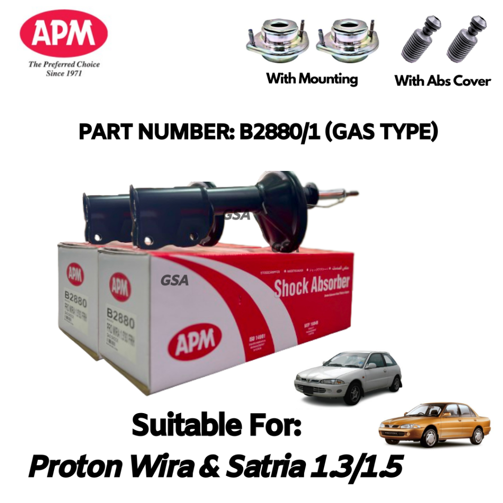 APM Proton Wira & Satria 1.3 /1.5 Front (Depan),Rear (Belakang) Gas ...