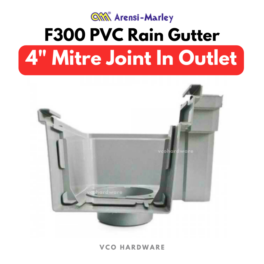 Arensi-Marley F300 PVC Rain Gutter Mitre Joint In Outlet /Turun Air ...