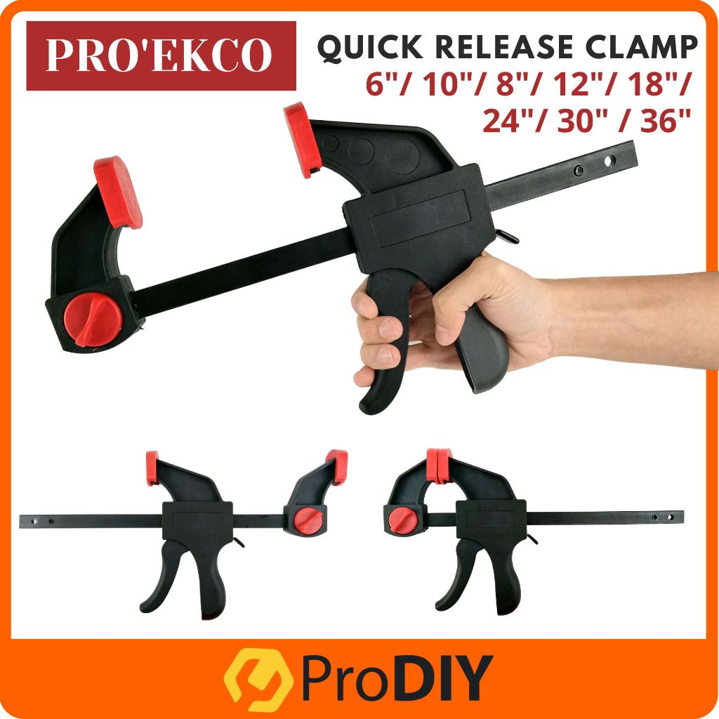 PRO’EKCO Quick Release F Clamp 6 / 8 / 10 / 12 / 18 / 24 / 30 / 36 Inch