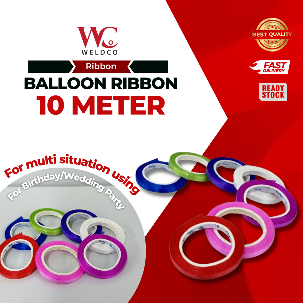Balloon Ribbon 10 meter for Wedding Birthday Party Decoration | Shopee ...