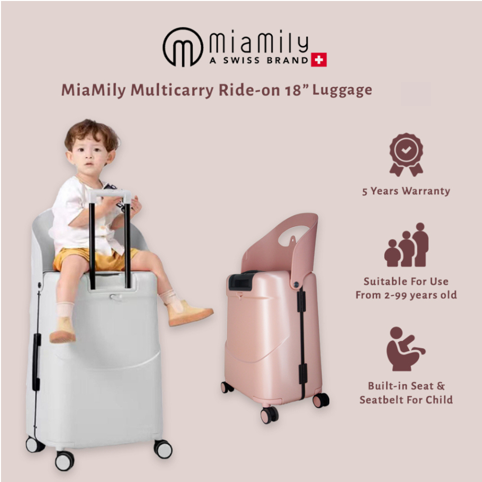 MiaMily x Multicarry 18" Carry On Luggage with Builtin Seat for