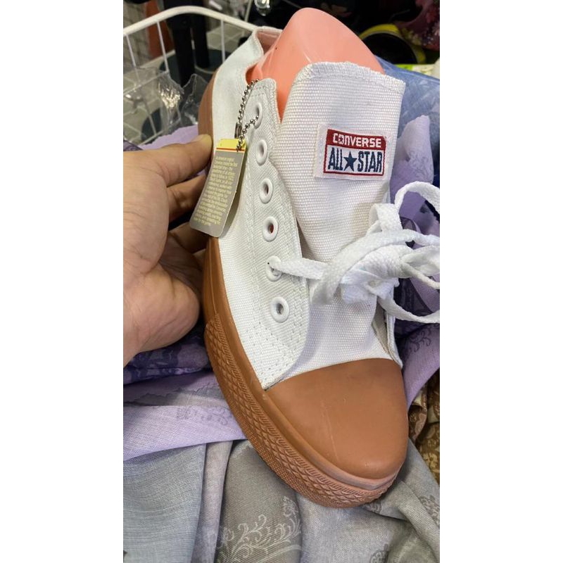 CONVRSE SIZE 36 46 CLASSIC ALL WHITE BEIGI CREAM Shopee Malaysia