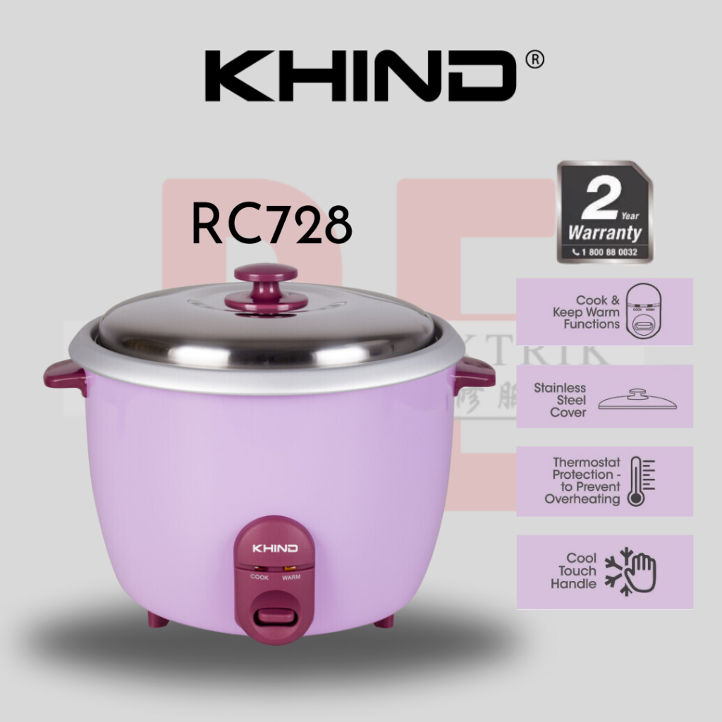 Khind Rice Cooker (2.8L) RC728 | Shopee Malaysia