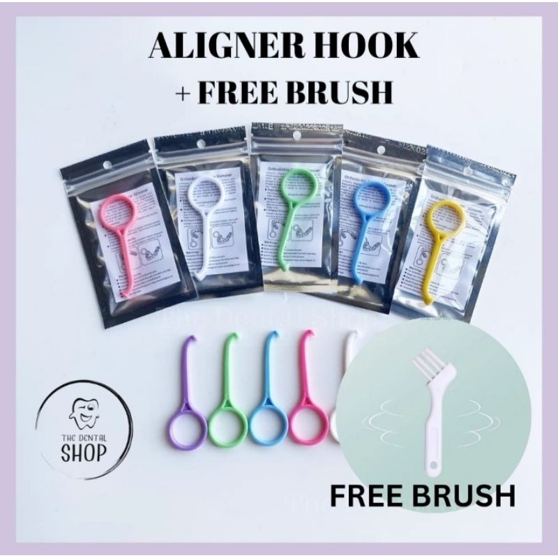 [ Ready Stocks ] Individual Pack Aligner Hook + Brush braces invisalign ...