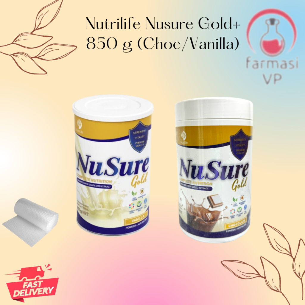 NUTRILIFE NUSURE GOLD + HMB NUTRITIOUS DRINK 850GM (VANILLA/ CHOC ...