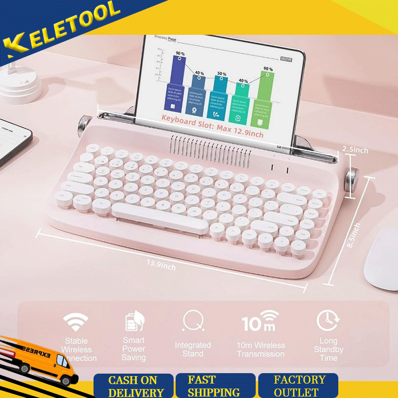 Original Actto B303 Retro keyboard Mini Bluetooth Keyboard Multi Pairing Keyboard keyboard